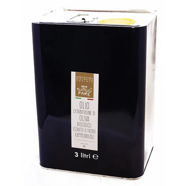 Olio Biologico Extra Vergine Oliva Kamurriusu latta 3L