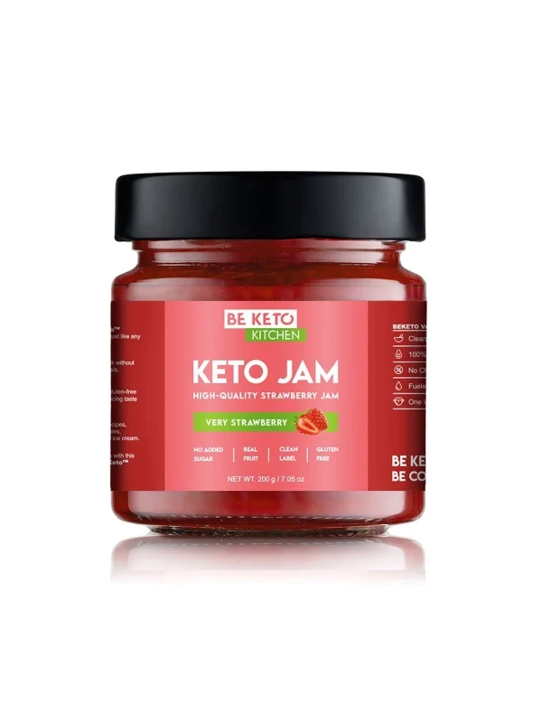 Confettura Keto di fragole (senza zucchero, senza glutine, con Stevia) 200 g – BE KETO - immagine 2